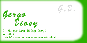 gergo diosy business card