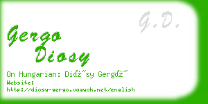 gergo diosy business card